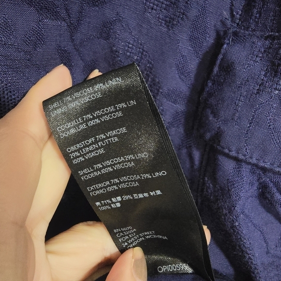 By Anthropologie Plus Size Finley Lace Up Linen Blend Shirt Dress in Blue breath - Picture 12 of 12